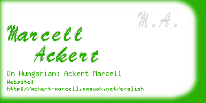 marcell ackert business card
